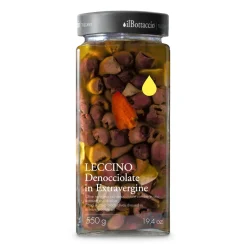 Il Bottaccio - Pitted Black Leccino Olives Dressed in Extra Virgin Olive Oil - Italian - High Quality - 550 gr - Avvenice