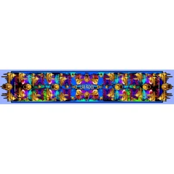 Ilian Rachov - Double Unisex Blue Silk Scarf Roman Heroes - Baroque - Silk Foulard - Luxury High Quality - Avvenice