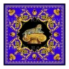 Ilian Rachov - Imperial Jaguar Blue Silk Scarf - Baroque - Silk Foulard - Luxury High Quality - Avvenice