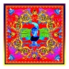 Ilian Rachov - Minerva Imperial Pop Red Silk Scarf - Baroque - Silk Foulard - Luxury High Quality - Avvenice