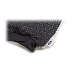Isha Cosmetics - Exfoliating Glove in Cotton Silver Thread Black - Organic - Natural - Vegetable Exclusive Soap - Avvenice
