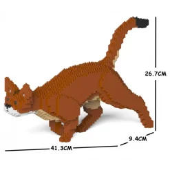 Jekca - Abyssinian Cat 03S - Lego - Sculpture - Construction - 4D - Brick Animals - Toys - Avvenice