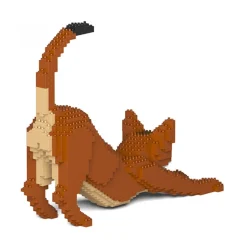 Jekca - Abyssinian Cat 04S - Lego - Sculpture - Construction - 4D - Brick Animals - Toys - Avvenice
