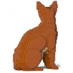 Jekca - Abyssinian Cat 02S - Lego - Sculpture - Construction - 4D - Brick Animals - Toys - Avvenice