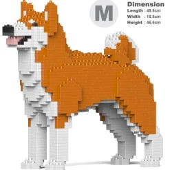 Jekca - Akita Inu 01-M01 - Big - Lego - Sculpture - Construction - 4D - Brick Animals - Toys - Avvenice