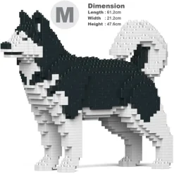 Jekca - Alaskan Malamute 01-M01 - Big - Lego - Sculpture - Construction - 4D - Brick Animals - Toys - Avvenice