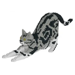 Jekca - American Shorthair Cat 04S-M01 - Lego - Sculpture - Construction - 4D - Brick Animals - Toys - Avvenice