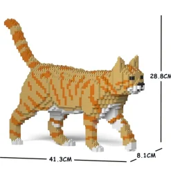 Jekca - American Shorthair - Brown Cat - 03S-M01 - Lego - Sculpture - Construction - 4D - Brick Animals - Toys - Avvenice