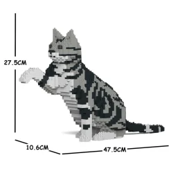 Jekca - American Shorthair Cat 03S-M01 - Lego - Sculpture - Construction - 4D - Brick Animals - Toys - Avvenice