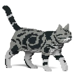 Jekca - American Shorthair - Cat - 02S-M01 - Lego - Sculpture - Construction - 4D - Brick Animals - Toys - Avvenice