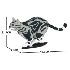 Jekca - American Shorthair Cat 06S-M01 - Lego - Sculpture - Construction - 4D - Brick Animals - Toys - Avvenice