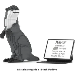 Jekca - Asian Small-Clawed Otter 01 - Big - Lego - Sculpture - Construction - 4D - Brick Animals - Toys - Avvenice