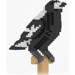 Jekca - Australian Magpie 01S - Lego - Sculpture - Construction - 4D - Brick Animals - Toys - Avvenice