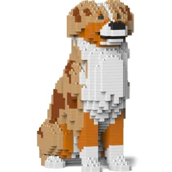 Jekca - Australian Shepherd 01-M02 - Lego - Sculpture - Construction - 4D - Brick Animals - Toys - Avvenice