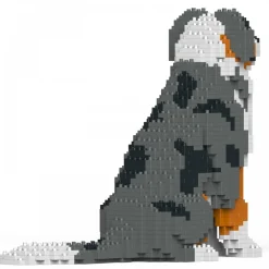 Jekca - Australian Shepherd 01S - Lego - Sculpture - Construction - 4D - Brick Animals - Toys - Avvenice