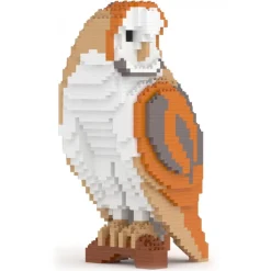 Jekca - Barn Owl 01 - Lego - Sculpture - Construction - 4D - Brick Animals - Toys - Avvenice