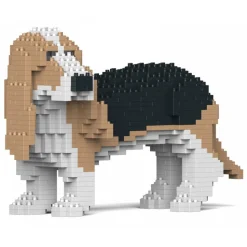 Jekca - Basset Hound 01-M02 - Big - Lego - Sculpture - Construction - 4D - Brick Animals - Toys - Avvenice