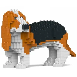 Jekca - Basset Hound 01S-M01 - Lego - Sculpture - Construction - 4D - Brick Animals - Toys - Avvenice