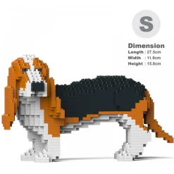 Jekca - Basset Hound 01S-M01 - Lego - Sculpture - Construction - 4D - Brick Animals - Toys - Avvenice