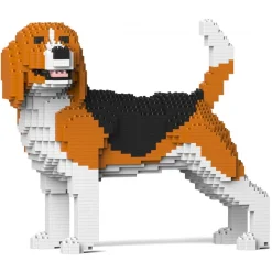 Jekca - Beagle 04 - Big - Lego - Sculpture - Construction - 4D - Brick Animals - Toys - Avvenice