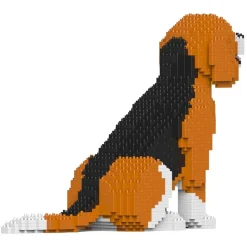 Jekca - Beagle 02 - Lego - Sculpture - Construction - 4D - Brick Animals - Toys - Avvenice