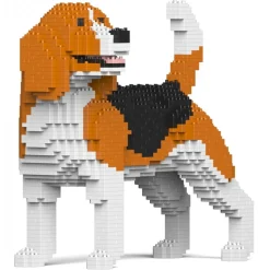 Jekca - Beagle 04 - Lego - Sculpture - Construction - 4D - Brick Animals - Toys - Avvenice