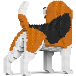 Jekca - Beagle 04 - Lego - Sculpture - Construction - 4D - Brick Animals - Toys - Avvenice