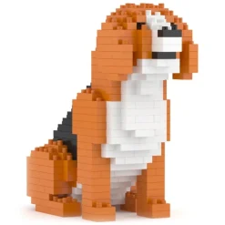 Jekca - Beagle Mini 01 - Lego - Sculpture - Construction - 4D - Brick Animals - Toys - Avvenice
