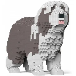 Jekca - Bearded Collie 01-M02 - Big - Lego - Sculpture - Construction - 4D - Brick Animals - Toys - Avvenice
