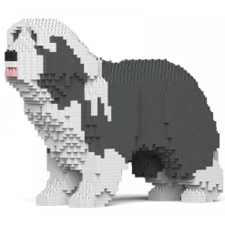 Jekca - Bearded Collie 01-M03 - Big - Lego - Sculpture - Construction - 4D - Brick Animals - Toys - Avvenice