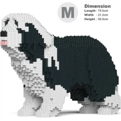 Jekca - Bearded Collie 01-M01 - Big - Lego - Sculpture - Construction - 4D - Brick Animals - Toys - Avvenice