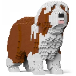 Jekca - Bearded Collie 01S-M04 - Lego - Sculpture - Construction - 4D - Brick Animals - Toys - Avvenice