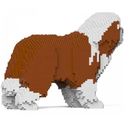 Jekca - Bearded Collie 01S-M04 - Lego - Sculpture - Construction - 4D - Brick Animals - Toys - Avvenice