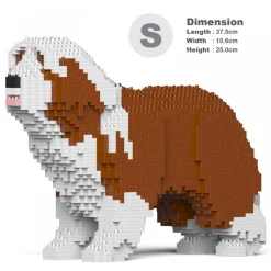 Jekca - Bearded Collie 01S-M04 - Lego - Sculpture - Construction - 4D - Brick Animals - Toys - Avvenice