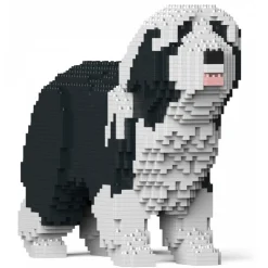 Jekca - Bearded Collie 01S-M01 - Lego - Sculpture - Construction - 4D - Brick Animals - Toys - Avvenice