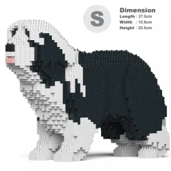 Jekca - Bearded Collie 01S-M01 - Lego - Sculpture - Construction - 4D - Brick Animals - Toys - Avvenice
