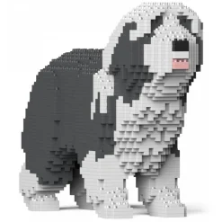 Jekca - Bearded Collie 01S-M03 - Lego - Sculpture - Construction - 4D - Brick Animals - Toys - Avvenice