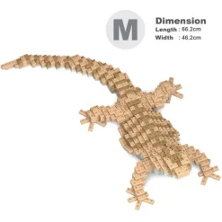 Jekca - Bearded Dragon 01 - Big - Lego - Sculpture - Construction - 4D - Brick Animals - Toys - Avvenice