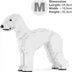 Jekca - Bedlington Terrier 01 - Big - Lego - Sculpture - Construction - 4D - Brick Animals - Toys - Avvenice