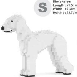Jekca - Bedlington Terrier 01 - Lego - Sculpture - Construction - 4D - Brick Animals - Toys - Avvenice