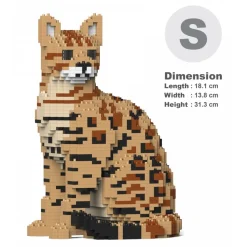 Jekca - Bengal Cat 4-in-1 Pack 01S-M01 - Lego - Sculpture - Construction - 4D - Brick Animals - Toys - Avvenice
