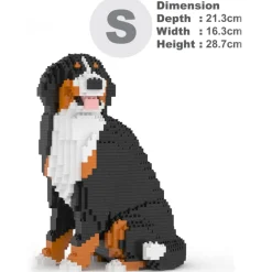 Jekca - Bernese Mountain Dog 05B (Version 2024) - Lego - Sculpture - Construction - 4D - Brick Animals - Toys - Avvenice