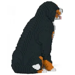 Jekca - Bernese Mountain Dog 04 - Big - Lego - Sculpture - Construction - 4D - Brick Animals - Toys - Avvenice