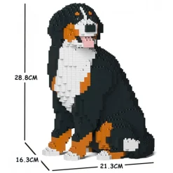 Jekca - Bernese Mountain Dog 05S - Lego - Sculpture - Construction - 4D - Brick Animals - Toys - Avvenice