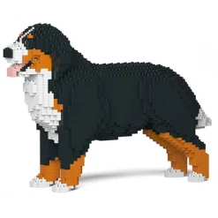 Jekca - Bernese Mountain Dog 02 - Big - Lego - Sculpture - Construction - 4D - Brick Animals - Toys - Avvenice