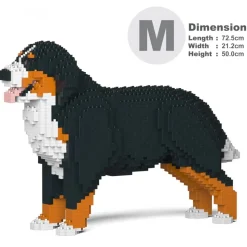 Jekca - Bernese Mountain Dog 02 - Big - Lego - Sculpture - Construction - 4D - Brick Animals - Toys - Avvenice