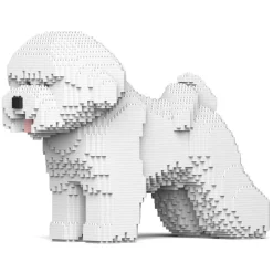Jekca - Bichon Frise 02 - Big - Lego - Sculpture - Construction - 4D - Brick Animals - Toys - Avvenice