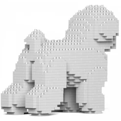 Jekca - Bichon Frise 01 - Big - Lego - Sculpture - Construction - 4D - Brick Animals - Toys - Avvenice