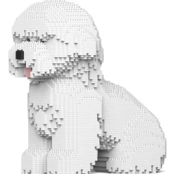 Jekca - Bichon Frise 03 - Lego - Sculpture - Construction - 4D - Brick Animals - Toys - Avvenice