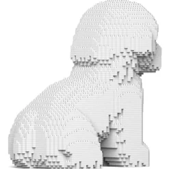 Jekca - Bichon Frise 03 - Lego - Sculpture - Construction - 4D - Brick Animals - Toys - Avvenice
